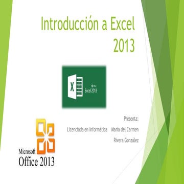 Introducción a excel 2013