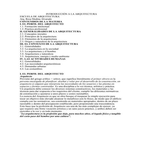 Introducción a la arquitectura estudiar