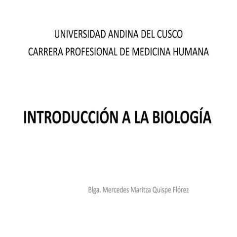 Introducción a la biología