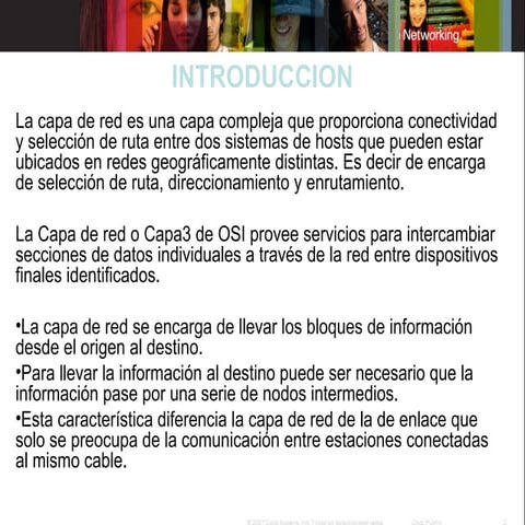 Introducción a la Capa de Red