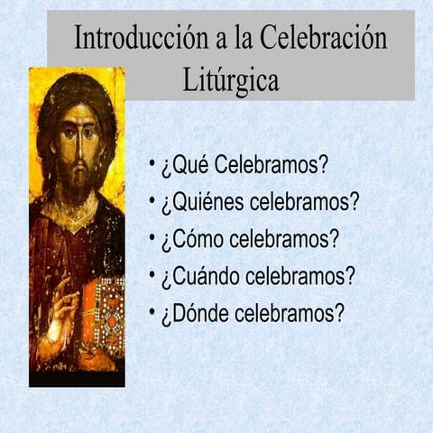 Introducción a la celebración litúrgica