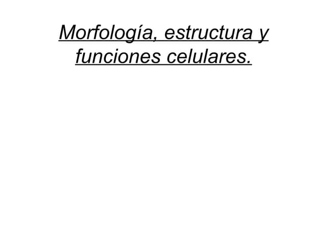 Introducción a la célula