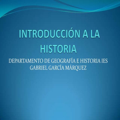 Introducción a la hª