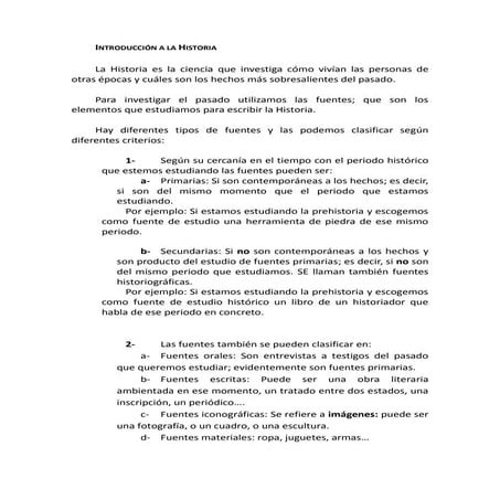 Introducción a la historia
