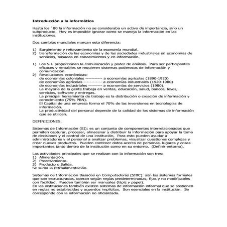 IntroduccióN A La Informatica