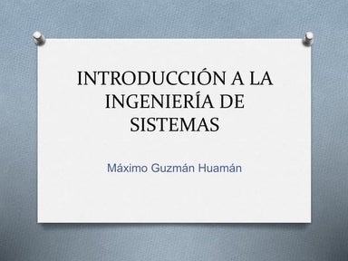 Introducción a la ingeniería de sistemas