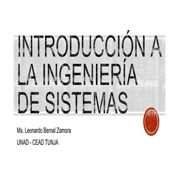 Introducción a la Ingeniería de Sistemas II 2013