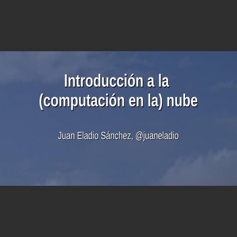 Introducción a la computación en la nube