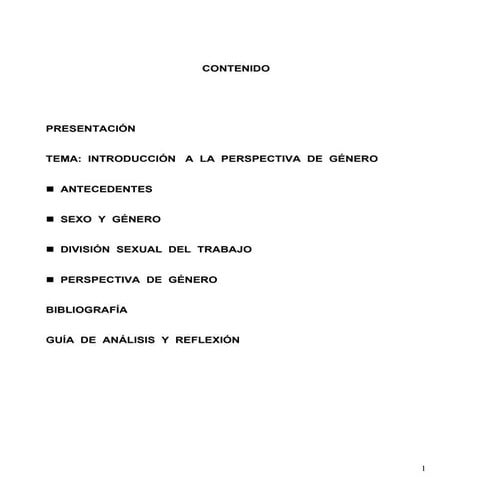 Introducción a la perspectiva de género