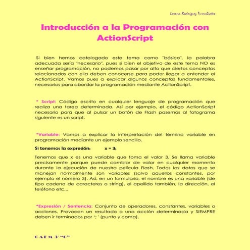 Introducción a la programación con action script