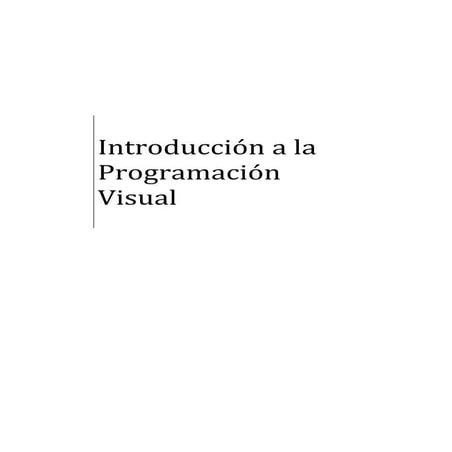 Introducción a la programación visual