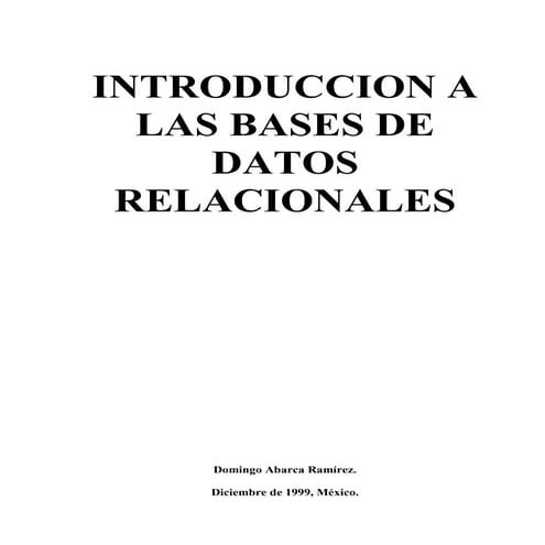 Introducción a las bases de datos relacionales | PDF