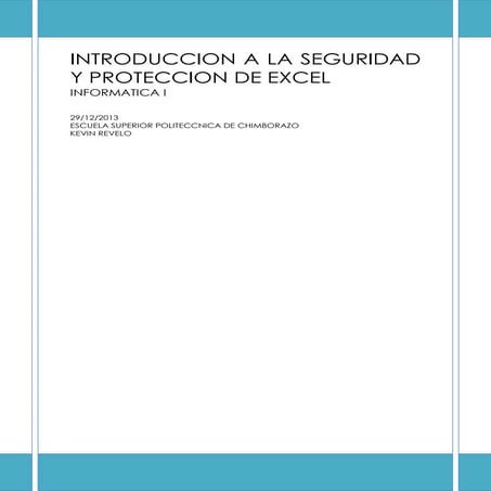 Introducción a la seguridad y protección en excel