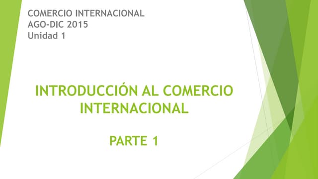 Introducción al comercio internacional parte1