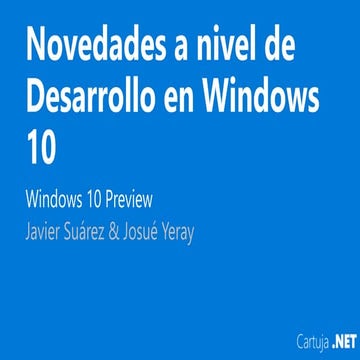 Introducción al desarrollo de Apps en Windows 10