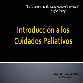 Introducción a los cuidados paliativos