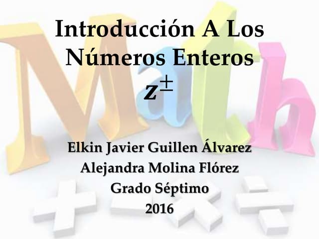 Introducción a los números enteros