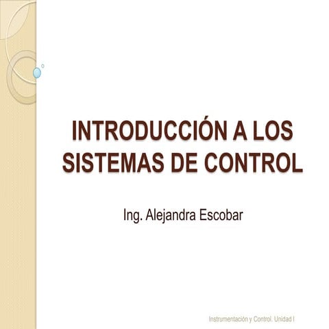 Introducción a los sistemas de control