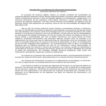 Introducción a los sistemas de información empresariales