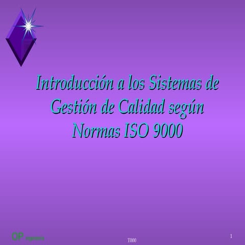 Introducción a los Sistemas de Gestión de la Calidad ISO 9000