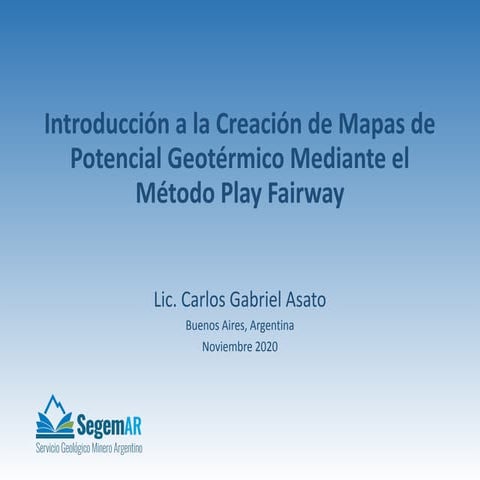 Introducción a la Creación de Mapas de Potencial Geotérmico Mediante el Método Play Fairway
