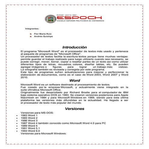 Resumen de word | DOCX