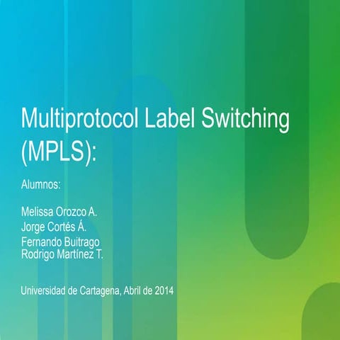 MPLS: Multiprotocol Label Switching