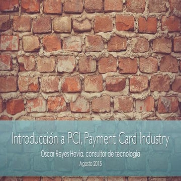 Introducción a PCI DSS