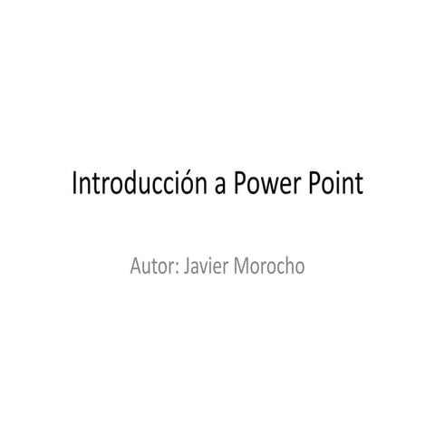 Introducción a power point