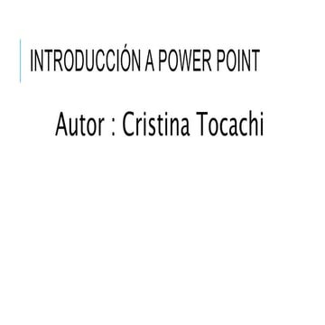 Introducción a power point