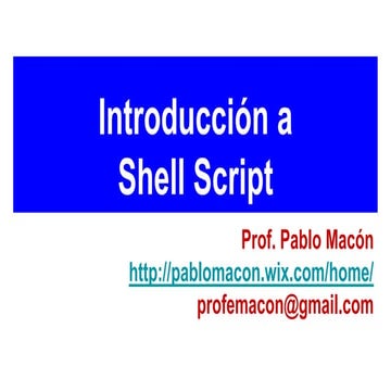 Introducción a shell script