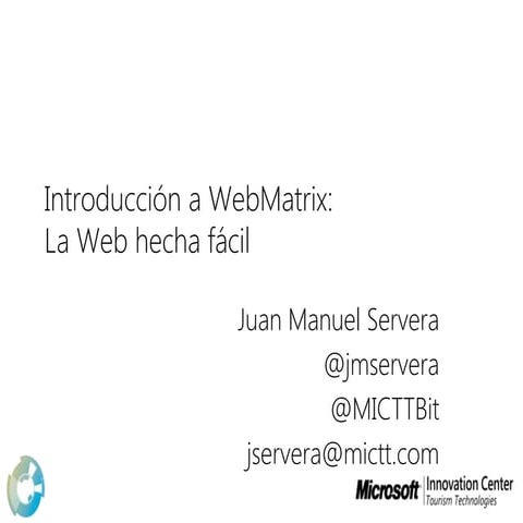 Introducción a web matrix