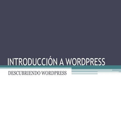 Introducción a WordPress