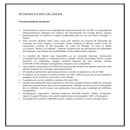 Introducción de gmail