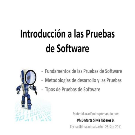 Introducción de pruebas de software