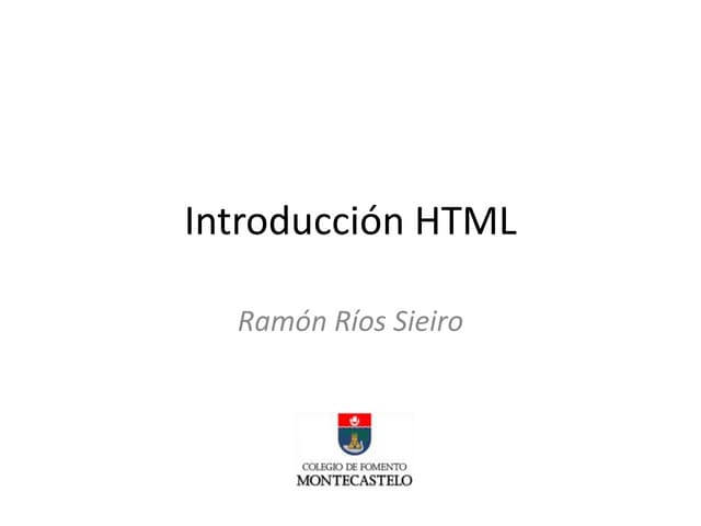 HTML: Una introducción.