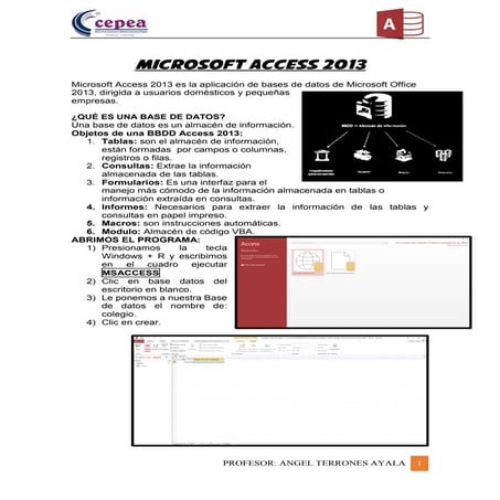 Introducción ms access 2013 | PDF
