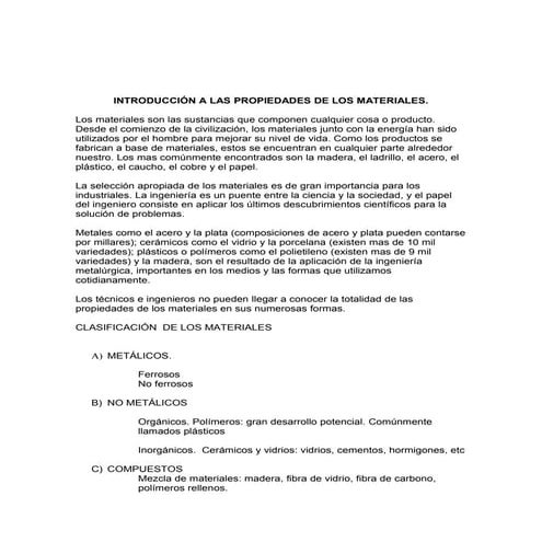 Introducción propiedades de materiales