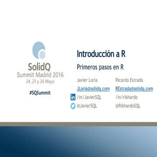 Introducción R - Primeros pasos