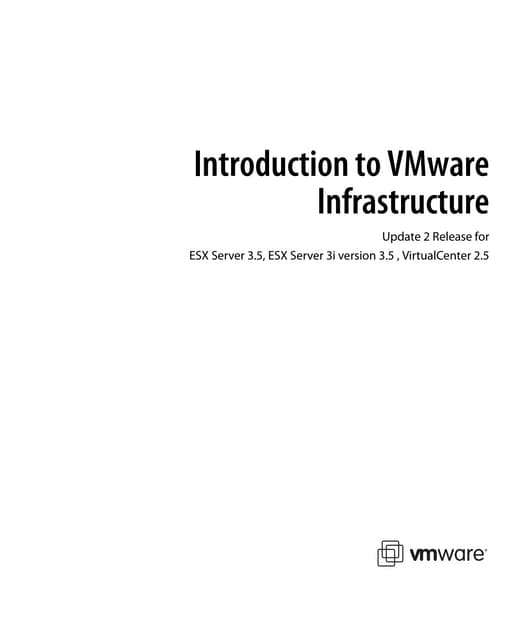 Introduction to VMware  Infrastructure  
