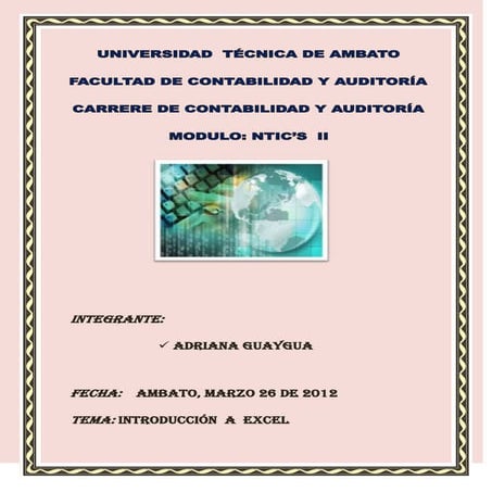 Introduccion al Excel