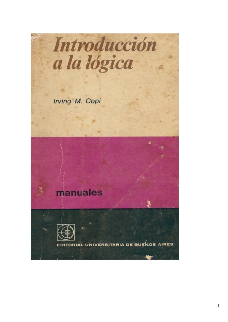 Introduccion A La Logica Irving M Copi