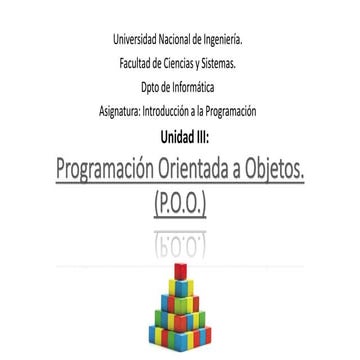 Introducción a la progrogramación orientada a objetos