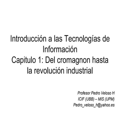 Introduccion a las Tecnologías de Información