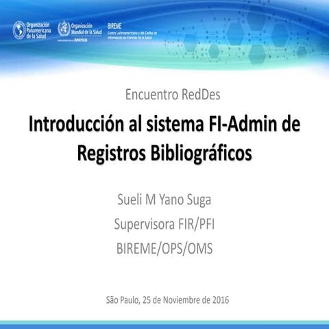 Introducción al sistema FI-Admin de Registros Bibliográficos