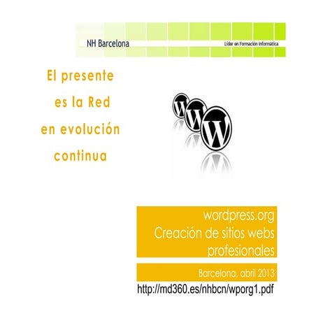 Introducción wordpress: crea webs profesionales