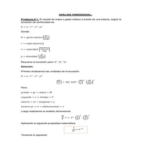 EJERCICIO RESUELTO DE ANALISIS DIMENSIONAL