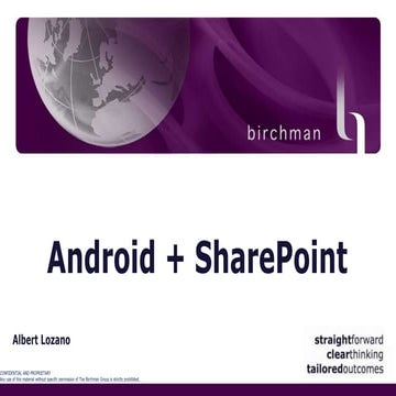 Introducción a Android y conexión con SharePoint