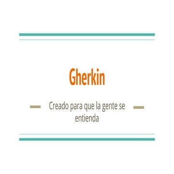 Introducción a gherkin