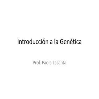 Introduccion a la genetica